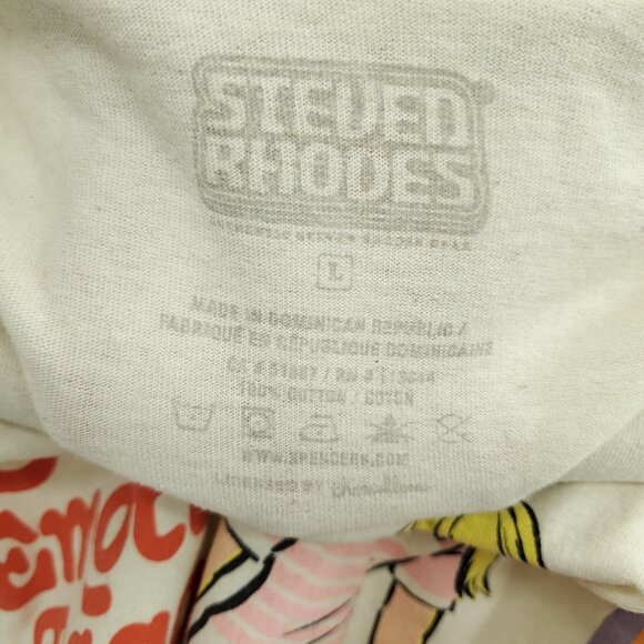 Steven Rhodes My Emotional Baggage Crew Neck Short Sleeve Unisex T Shirt L Cream - Picture 4 of 13